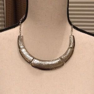 Silver Hammered Necklace